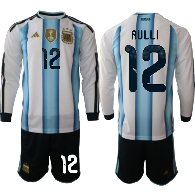 Men Argentina Long sleeve home 011 style 2026 World Cup Soccer jersey